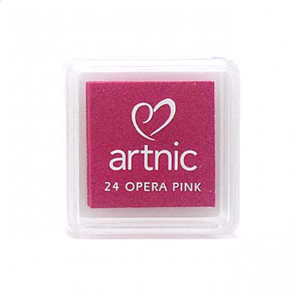 Подушечка чернильная Tsukineko "Artnic Small" 25х25мм, цвет: Оперный розовый (арт. AS-024)