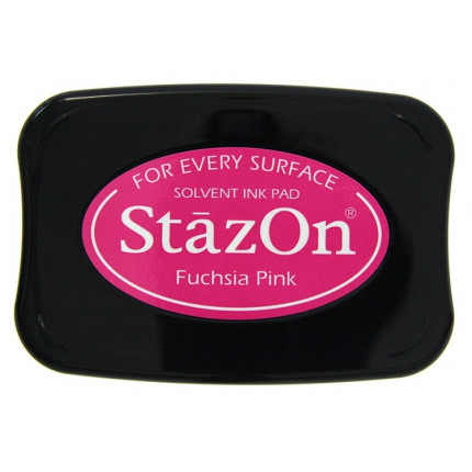 Подушечка чернильная Tsukineko "StazOn" 96х67мм, цвет: Розовая фуксия (арт. SZ-82)