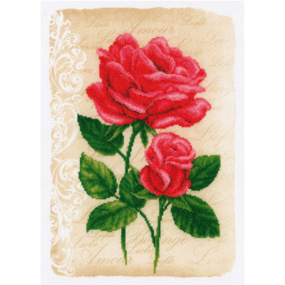 Набор для вышивания 2720-70212 Красные розы, VERVACO 2720/70212 Красные розы, 29*41 см
