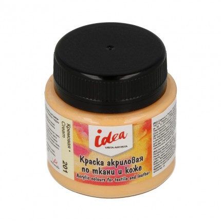 Краска по ткани и коже основные цвета Idea ITA-50 50 мл 201 Кремовая (Cream) (арт. ITA-50)