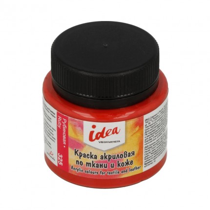 Краска по ткани и коже VISTA-ARTISTA idea  основные цвета ITA-50 50 мл 325 Рубиновая (Ruby) (арт. ITA-50)
