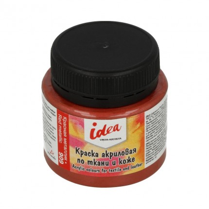 Краска по ткани и коже VISTA-ARTISTA idea с эффектами ITA-50 50 мл 909 Красная металлик (Red metallic) (арт. ITA-50)
