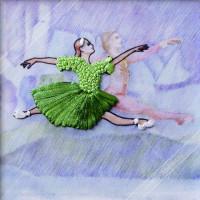 WOMAN HOBBY ВЛБС0003 Набор для вышивания лентами "WH" ВЛБС0003 Серия "Балерины" 