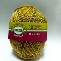 BRIGHT VISCOSE Цвет 1 горчица меланж с серебром
