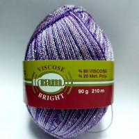 BRIGHT VISCOSE Цвет 2 сиреневый меланж с серебром