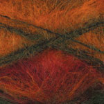 Crazy Mohair Цвет 9052 оранжевый с зеленым