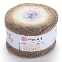 Flowers Alpaca Цвет 407 бежевый/белый/серый