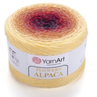 Flowers Alpaca Цвет 418 желтый/рыжий/ягодный