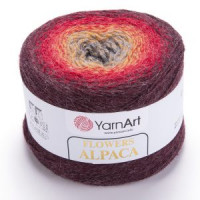 Flowers Alpaca Цвет 422 коричневый/красный