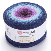 Flowers Alpaca Цвет 433 синий/сиреневый
