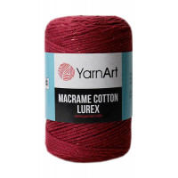 Macrame Cotton Lurex Цвет 739 бордовый