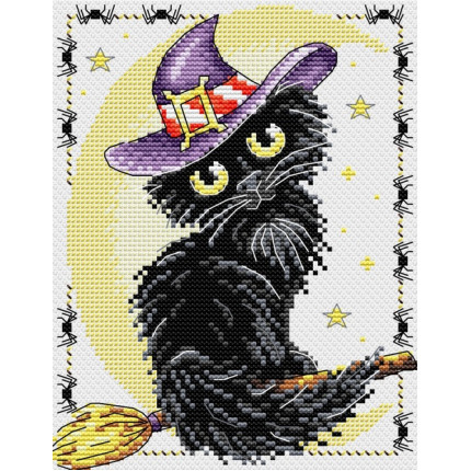 Набор для вышивания М-295 Очарование черной кошки