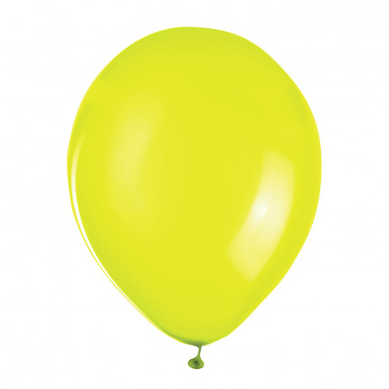 Шары воздушные ZIPPY (ЗИППИ) 10" (25 см), комплект 50 шт., неоновые желтые, в пакете, 104185 (арт. 104185)
