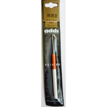 Крючок вязальный Addi с пластиковой ручкой 15см 3.0мм (арт. 148-7/3-15)