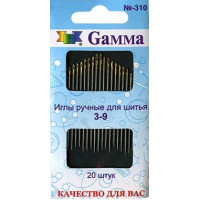 Gamma N-310 Иглы ручные для шитья №3-9, 20 шт 