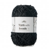 Beads Yarn 25г/100 м (упаковка 10 шт) Цвет 027 черный