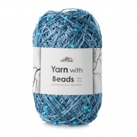 Beads Yarn 25г/100 м (упаковка 10 шт) Цвет 030 джинсовый светлый