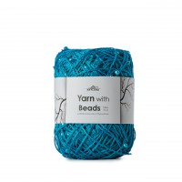 Beads Yarn 25г/100 м (упаковка 10 шт) Цвет 052 бирюза темная