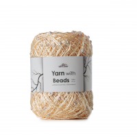 Beads Yarn 25г/100 м (упаковка 10 шт) Цвет 056 медовый с серым