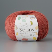 Beans 50г, 240м с шелком Цвет 51 кирпичный