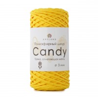 Candy полиэфирный шнур 3мм Цвет 104 ярко-желтый