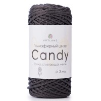 Полиэфирный шнур Candy 3мм Цвет 23 темный графит