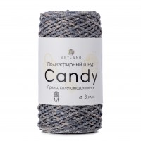 Candy полиэфирный шнур 3мм Цвет 35 бежево-синий