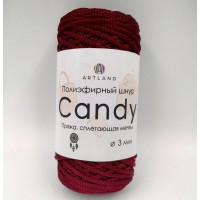 Candy полиэфирный шнур 3мм Цвет 72 бордо