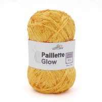 Paillette Glow нить с пайетками Цвет 20 желтый