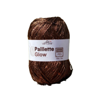 Paillette Glow нить с пайетками Цвет 32 т.коричневый