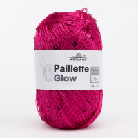 Paillette Glow нить с пайетками Цвет 68 яркая фуксия