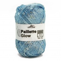 Paillette Glow нить с пайетками (упаковка 10 шт) Цвет 42 голубой