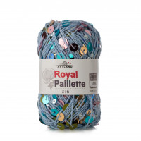 Royal Paillette хлопок 100% с пайетками 3мм и 6 мм Цвет 135 голубой мультиколор