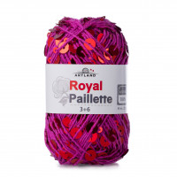 Royal Paillette хлопок 100% с пайетками 3мм и 6 мм Цвет 148 фуксия с красными пайетками