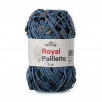 Royal Paillette хлопок 100% с пайетками 3мм и 6 мм Цвет 046 джинс с черным