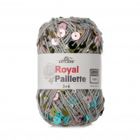 Royal Paillette хлопок 100% с пайетками 3мм и 6 мм Цвет 135 серый мультиколор