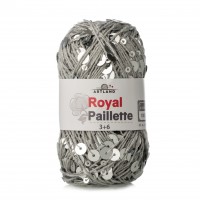 Royal Paillette хлопок 100% с пайетками 3мм и 6 мм Цвет 142 светло-серый