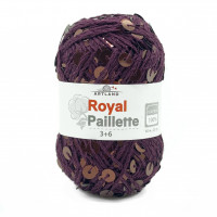 Royal Paillette хлопок 100% с пайетками 3мм и 6 мм Цвет 210217 баклажан