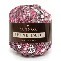 Shine Pail Цвет 002AJ меланж серо - розовый / пайетки серебро