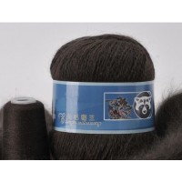 Пух норки с голубой этикеткой Цвет 814 коричнево-черный