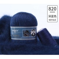 Пух норки с голубой этикеткой Цвет 820 синий