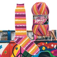 Boho Desen 75% шерсть, 25% полиамид  400м / 100г Цвет 82259 слива-шафран