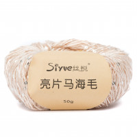 Siyve  Siyve мохер с пайетками  50гр. 150 м (32% мохер, 40% акрил, 28% нейлон)  (упаковка 5 шт) 