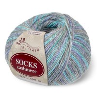 Socks Cashmere Цвет 4052 фиалка / бирюза / еловый