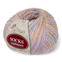Socks Cashmere Цвет 4062 светло - лиловый / бледно - оранжевый / бледно - голубой / приглушенный хаки