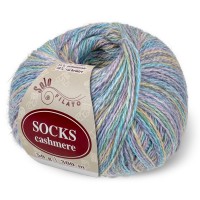 Socks Cashmere Цвет 4063 бирюза / сирень / желтый