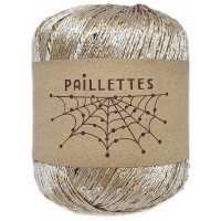 Paillettes нить с пайетками Цвет 006 светлый бежевый