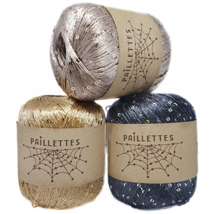 Пряжа для вязания Wool sea Paillettes