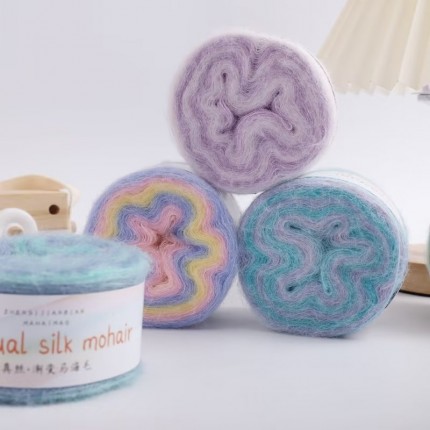 Пряжа для вязания ZLWXL Gradual silk Mohair 50г/150м