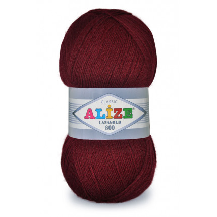Пряжа для вязания Alize Lanagold 800 (упаковка 5 шт) (Ализе Лана Голд 800)